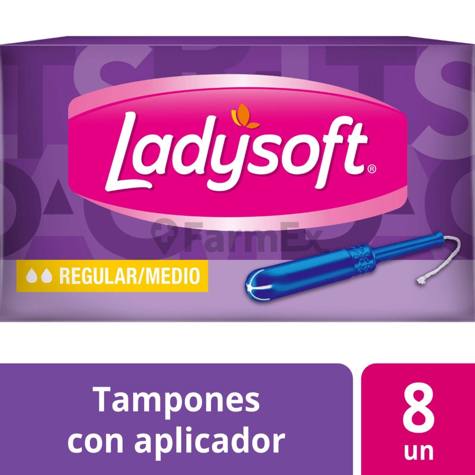 Ladysoft Tampones con aplicador "Regular / Medio" x 8 tampones Softys